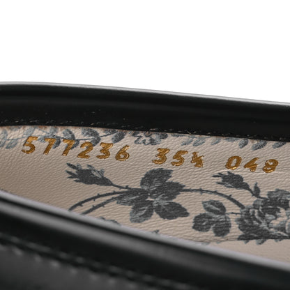 Gucci Cordovan Lux Womens Harald Horsebit 25mm Platform Loafers 35.5 Black 8 of 10