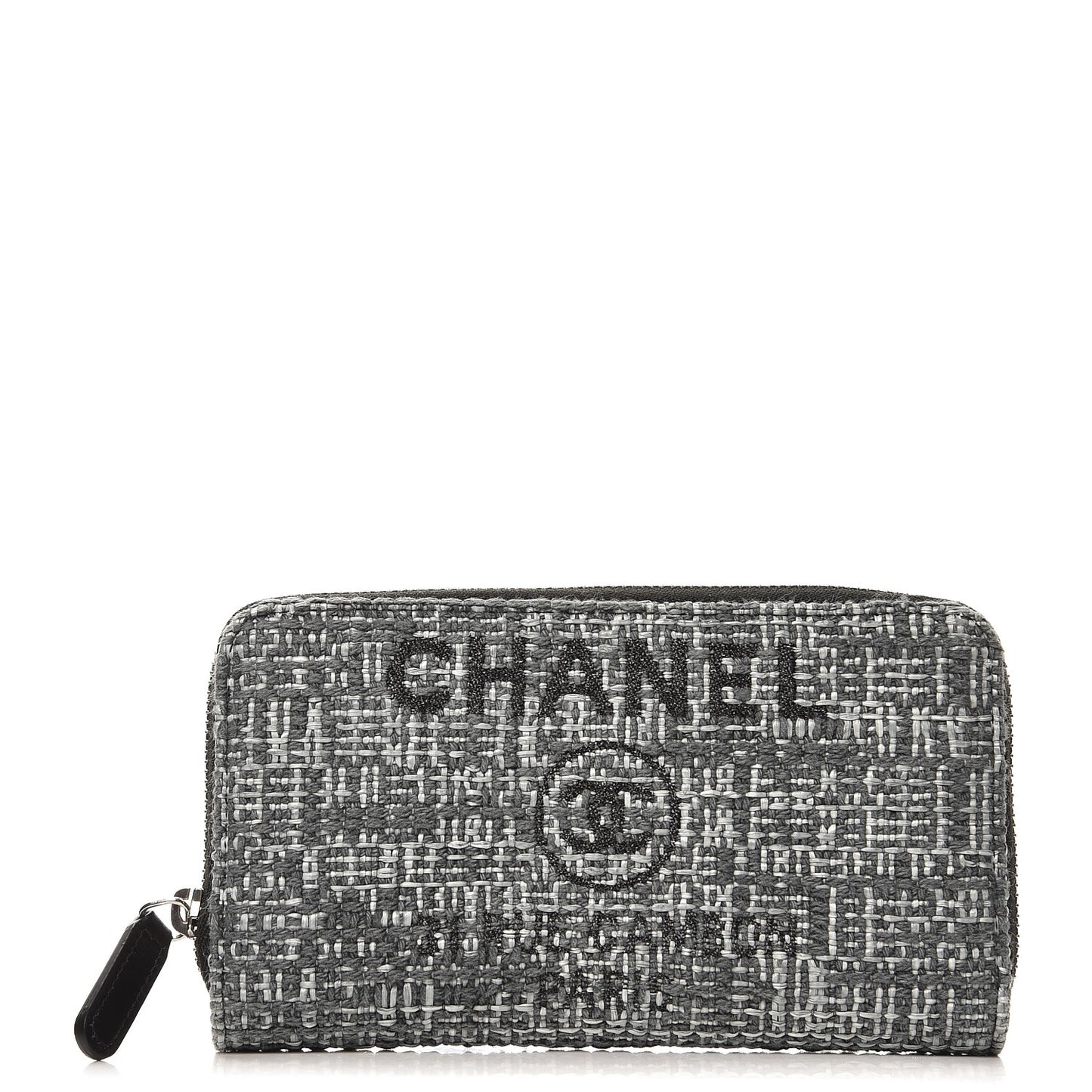 Canvas Small Deauville Zip Around Wallet Grey