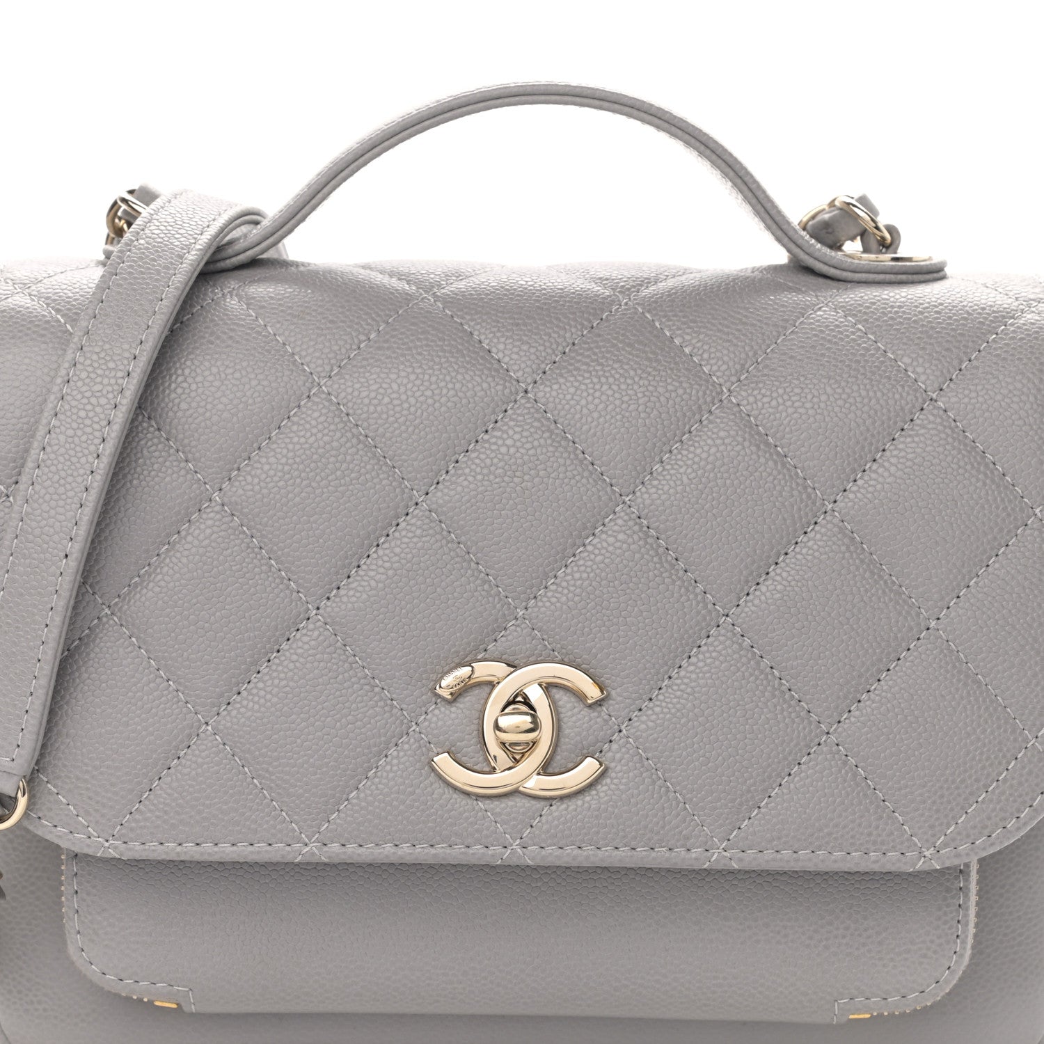 Chanel Caviar Quilted Medium Business Affinity Flap Grey 8 of 12