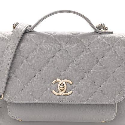 Chanel Caviar Quilted Medium Business Affinity Flap Grey 8 of 12