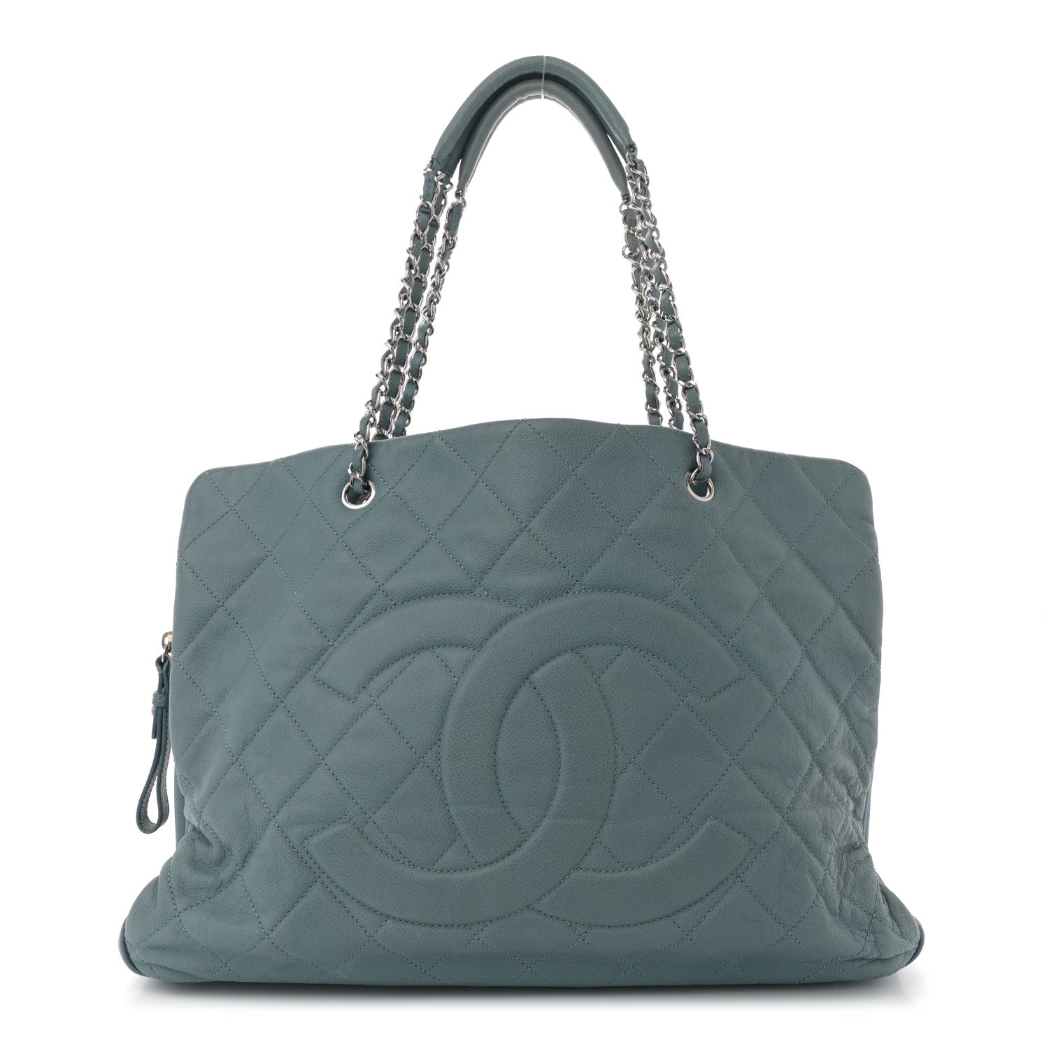 Chanel Caviar Quilted Timeless CC Tote Blue 1 of 15