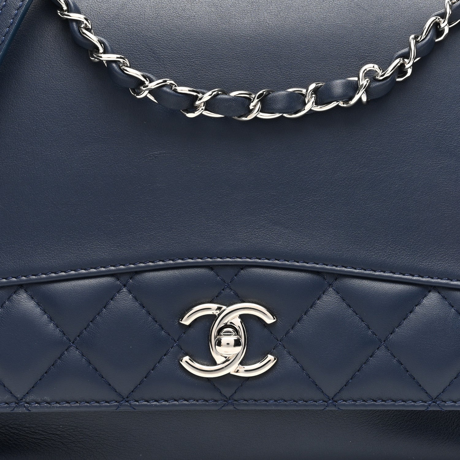 Chanel Calfskin Jumbo Tramezzo Flap Navy 8 of 10