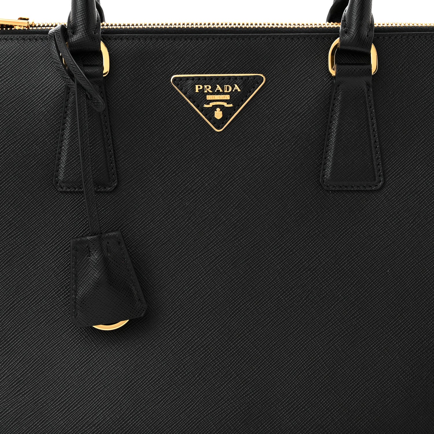 Prada Saffiano Lux Large Galleria Double Zip Tote Black 7 of 9