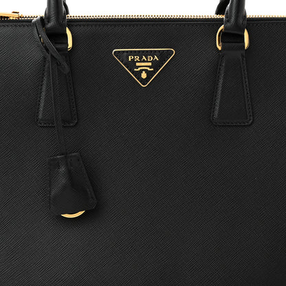 Prada Saffiano Lux Large Galleria Double Zip Tote Black 7 of 9