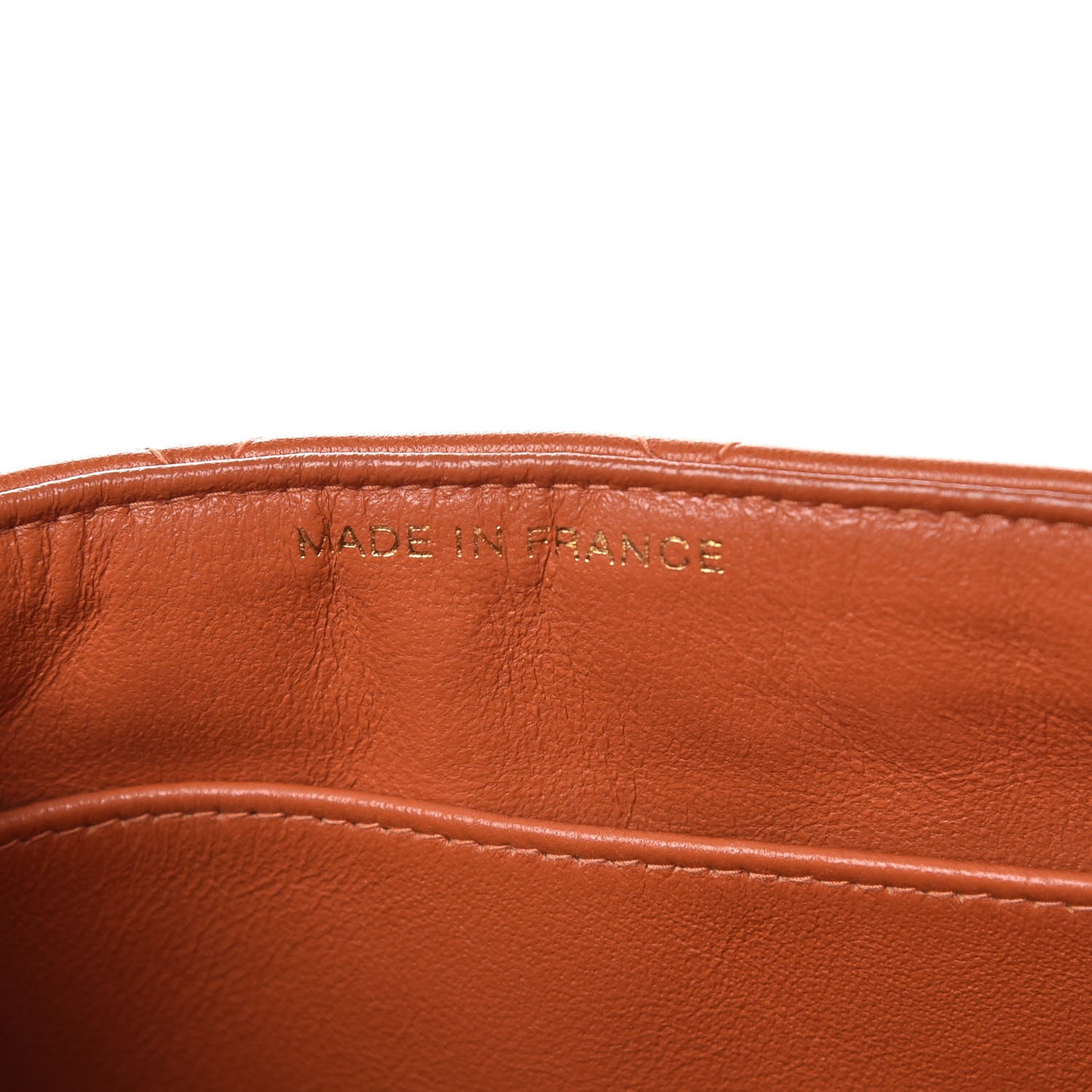 Lambskin Quilted Medium Double Sided Flap Orange