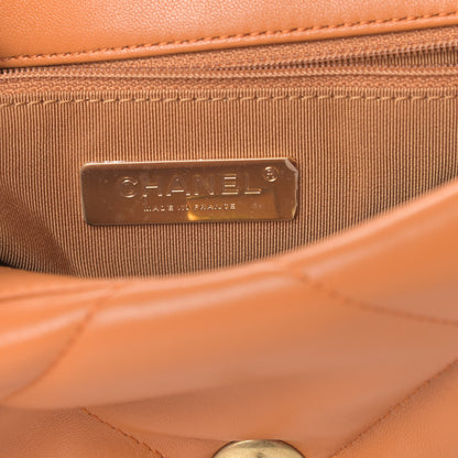 Chanel Lambskin Quilted Medium Chanel 19 Flap Light Brown 6 of 11