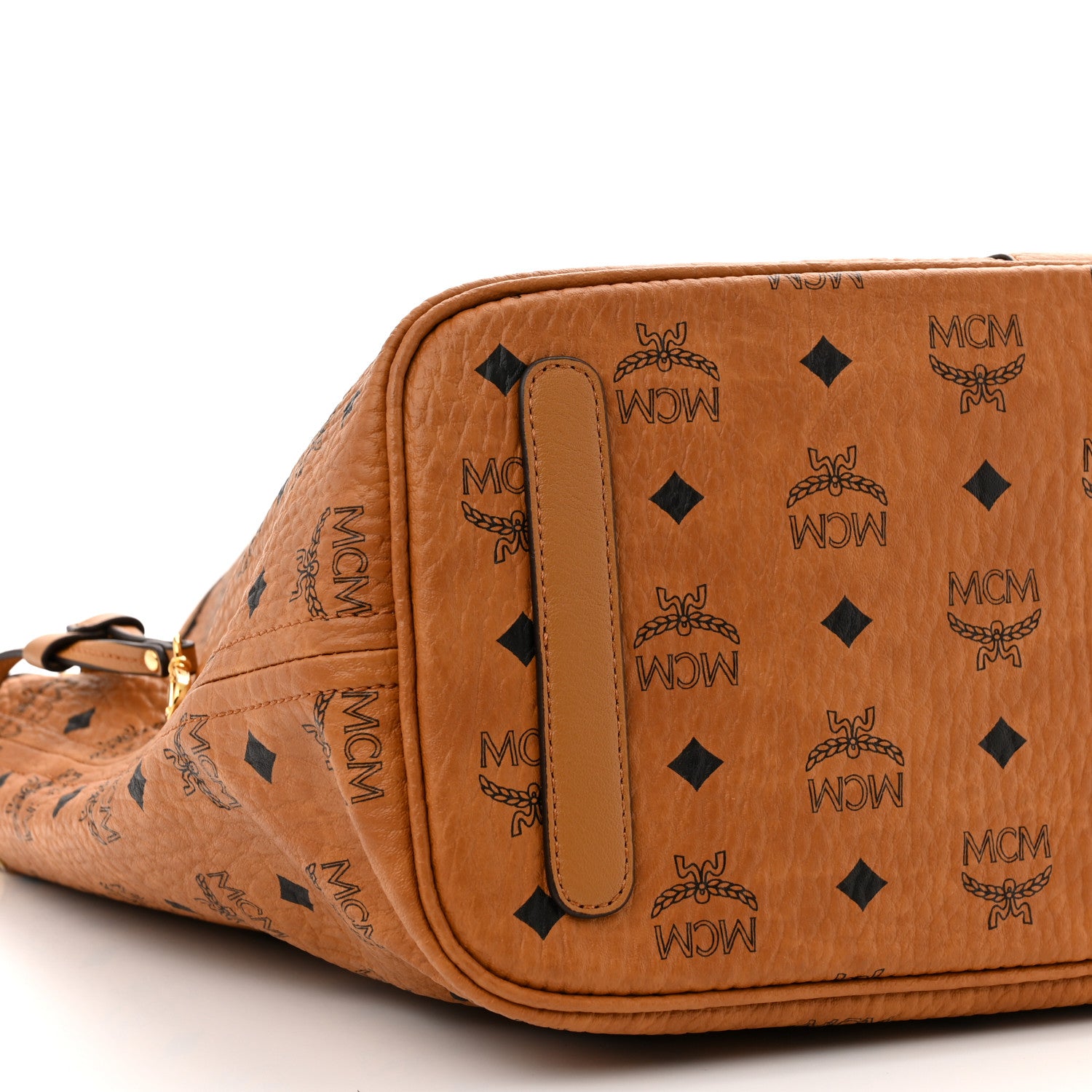 MCM Visetos Medium Liz Reversible Shopper Tote Cognac 13 of 16