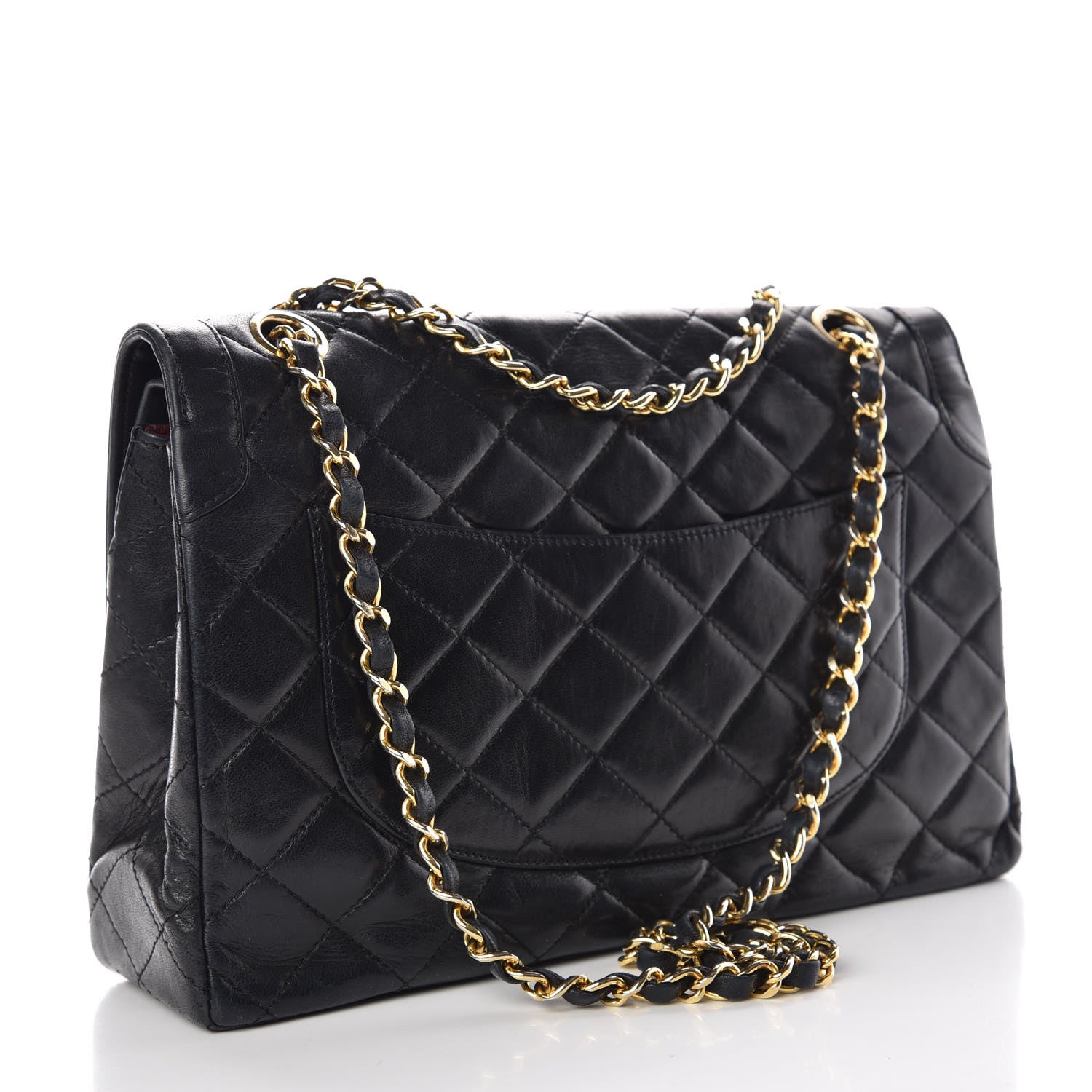 Chanel Lambskin Quilted Medium Double Flap Black 3 of 14