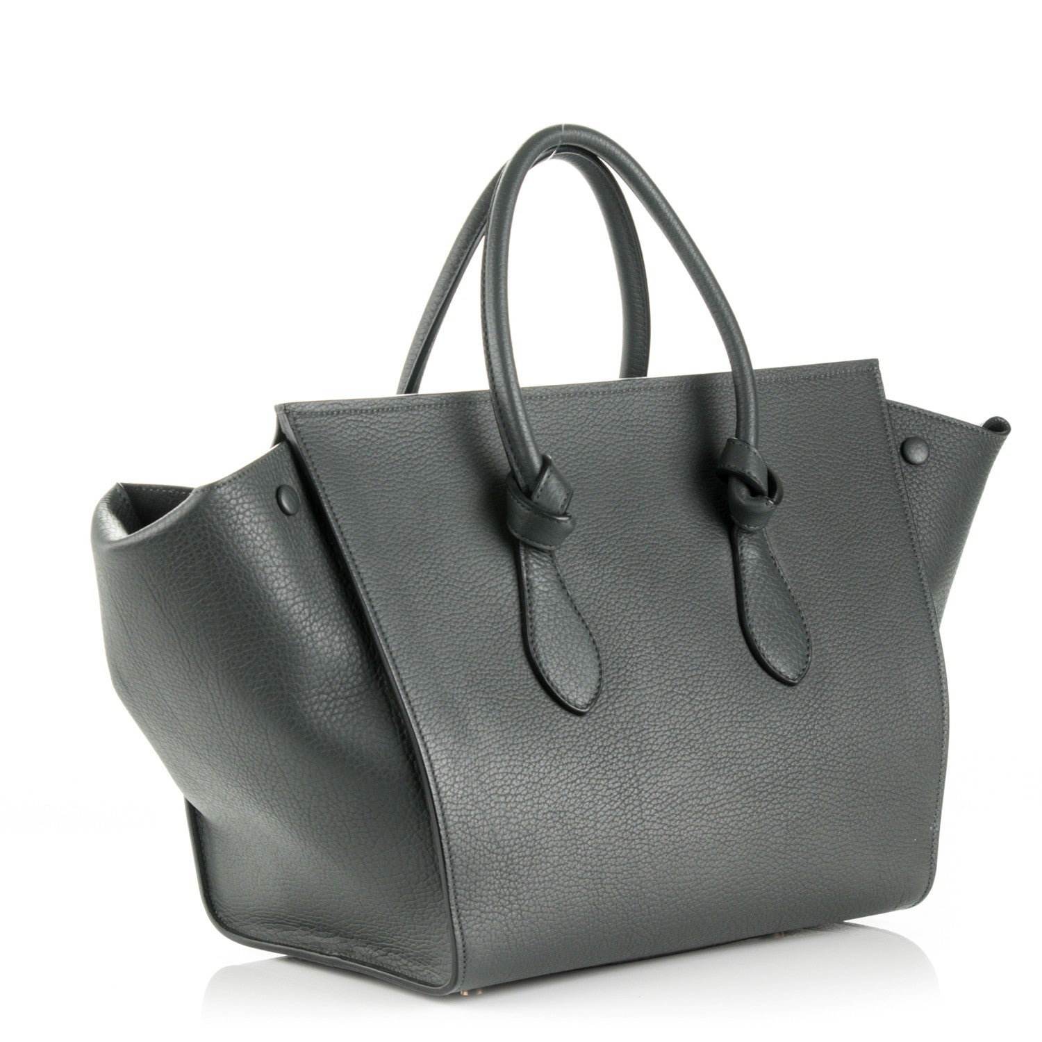 Celine Crisped Calfskin Small Tie Knot Tote Anthracite 3 of 8