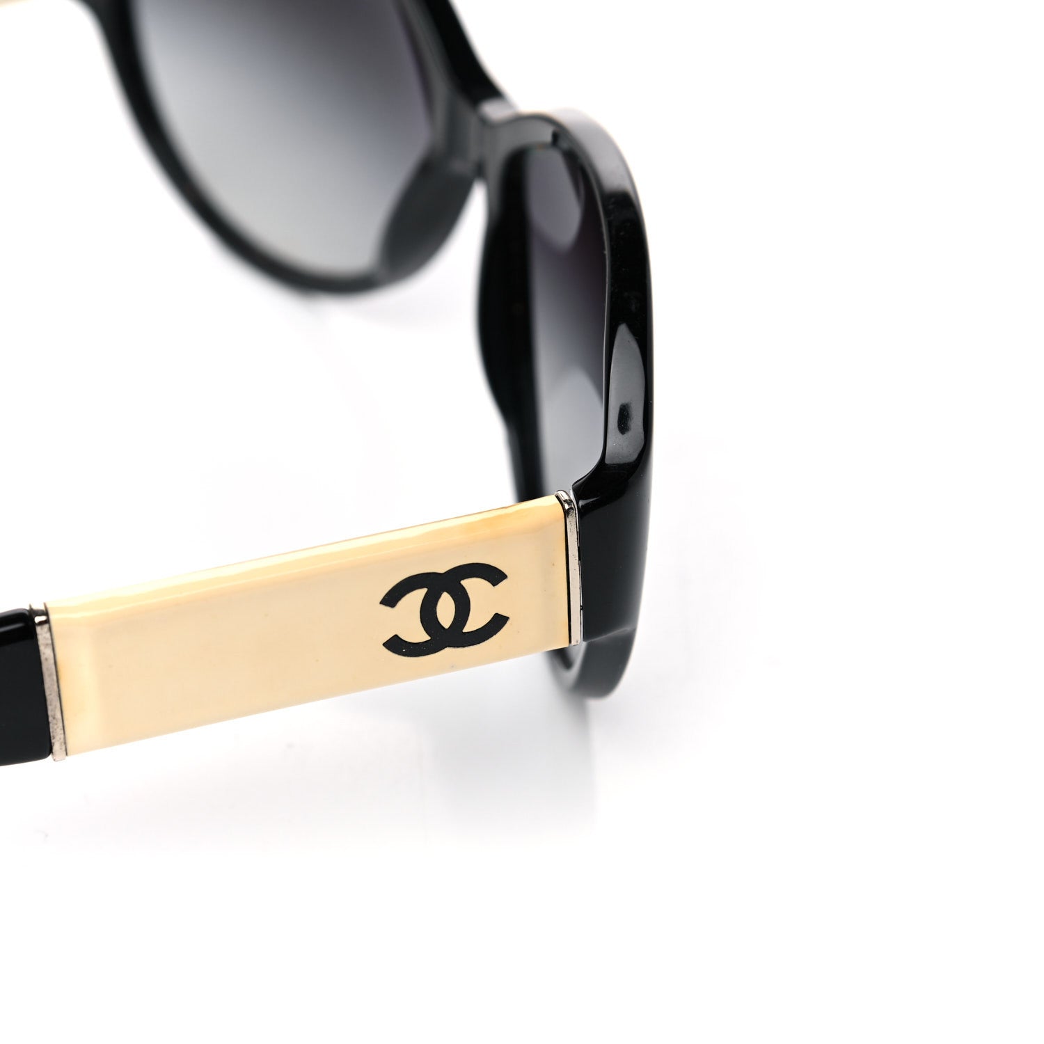 Chanel Acetate CC Sunglasses 5229Q Black White 8 of 10