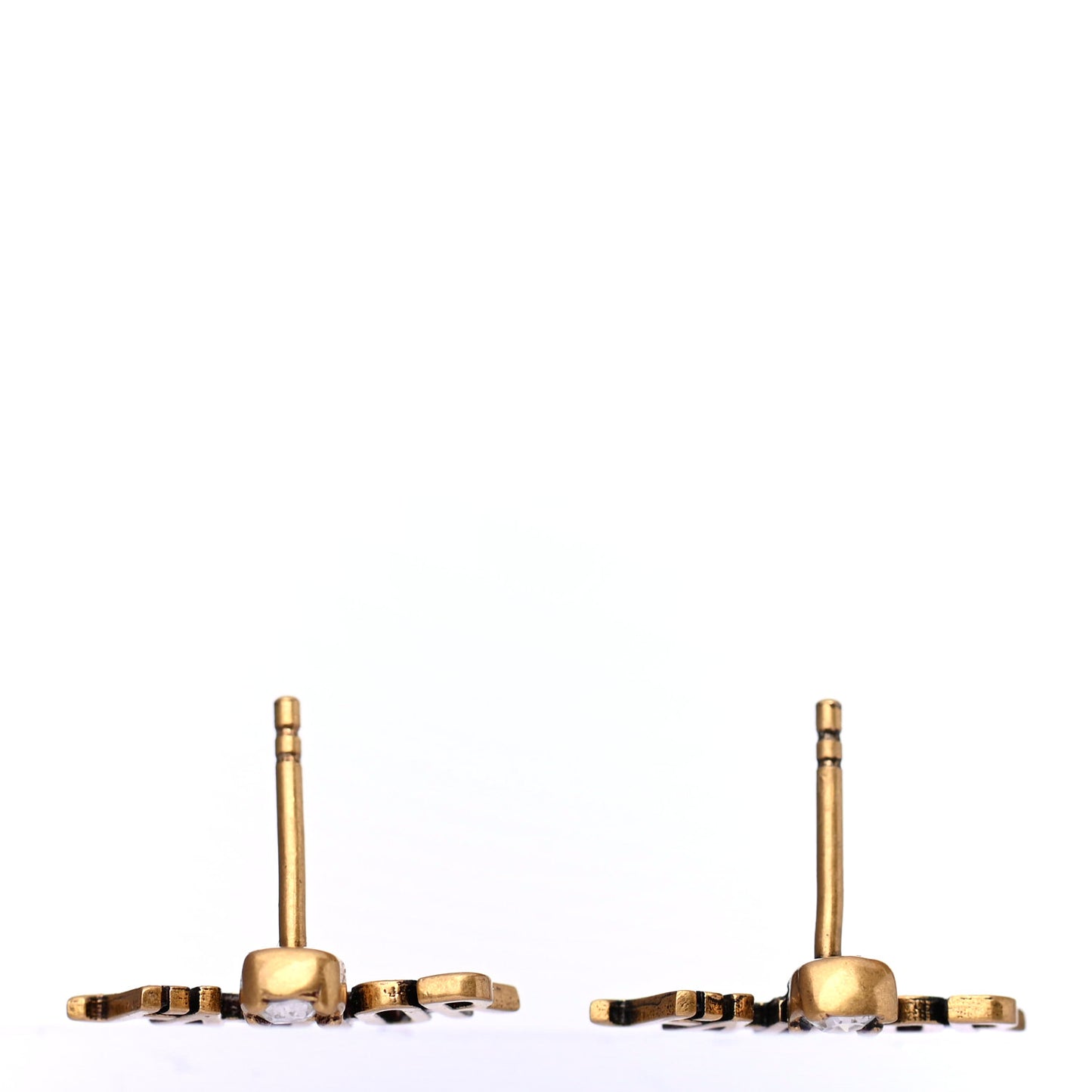 Pearl Crystal Star J'adior Drop Earrings Antique Gold