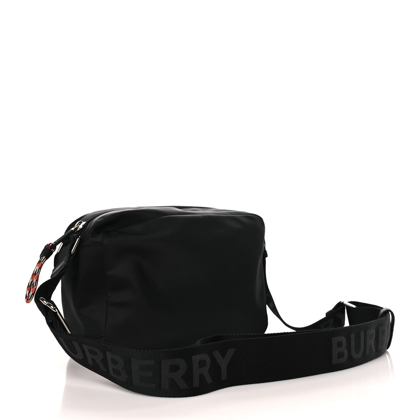 Nylon Logo Detail Crossbody Bag Black