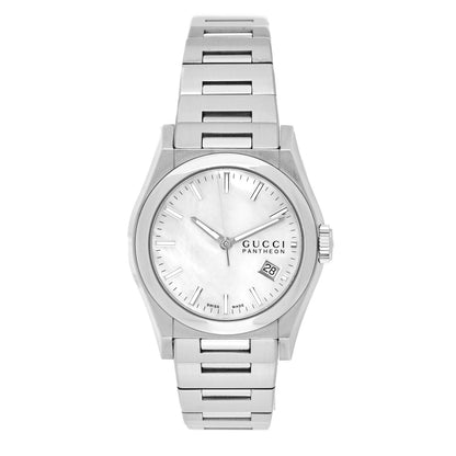 Gucci Stainless Steel Mother of Pearl 36mm Pantheon Quartz Watch 1 of 4