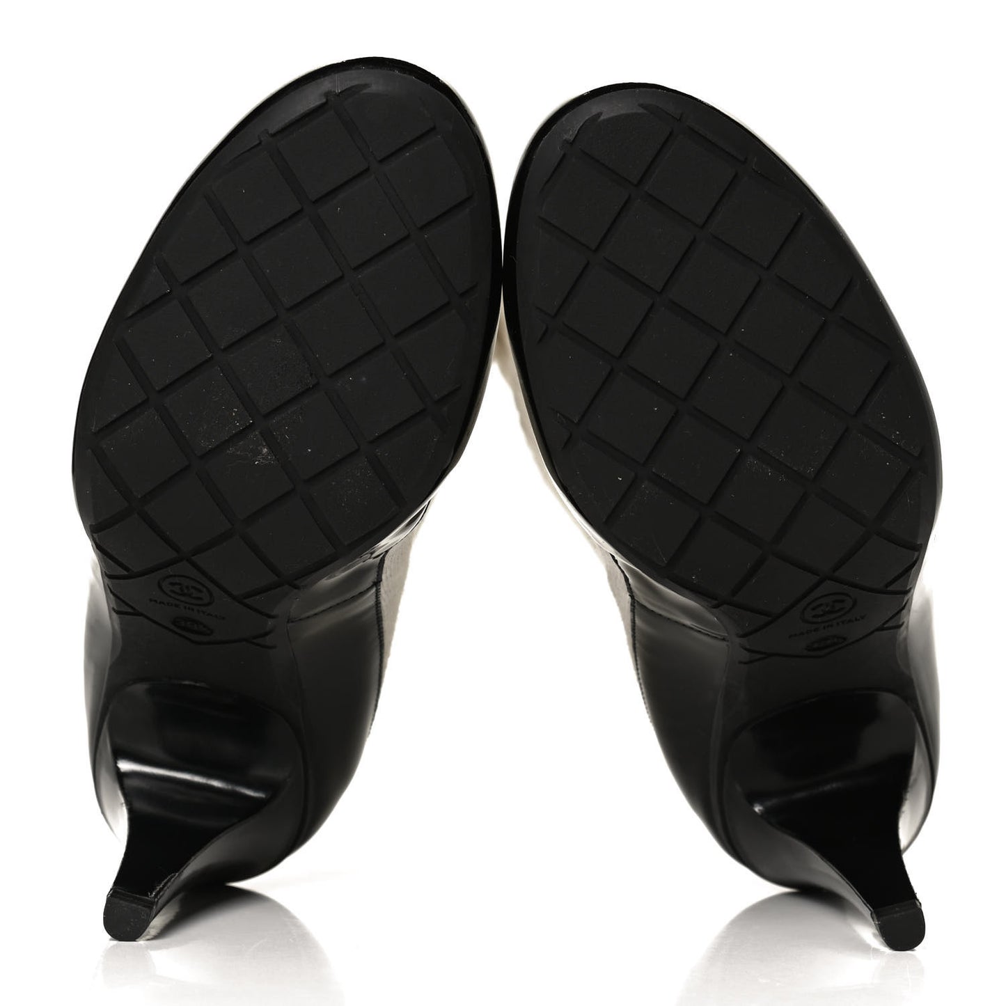 Patent Sock Boots 39.5 Black White