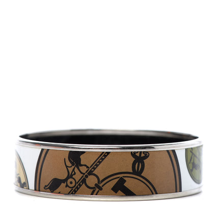 Hermes Enamel Printed Confettis D'Ex Libris Wide Bracelet 70 Multicolor 1 of 6