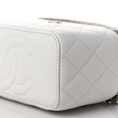 Chanel Caviar Quilted Small Vanity Case With Chain White 10 of 11
