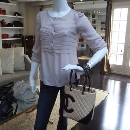 Chanel Calfskin Quilted Medium Cambon Tote Beige Black 2 of 11