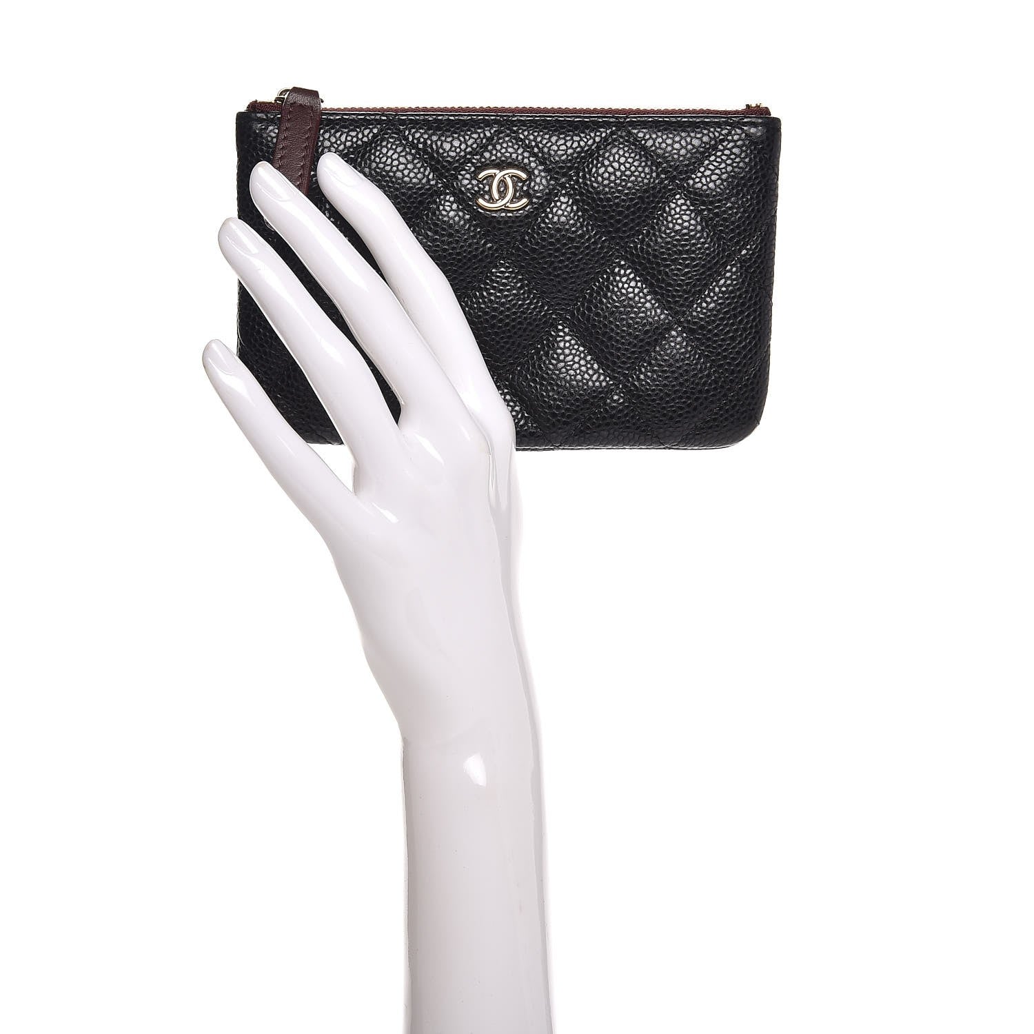 Chanel Caviar Quilted Small Cosmetic Case Black 2 of 8