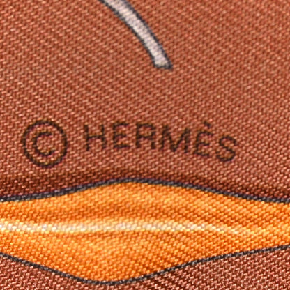 Hermes Silk In The Pocket Twilly Beige Orange Sable 4 of 5