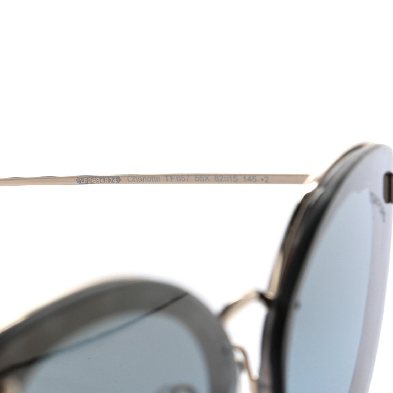 Tom Ford Charlotte Sunglasses TF657 Blue Havana 5 of 6
