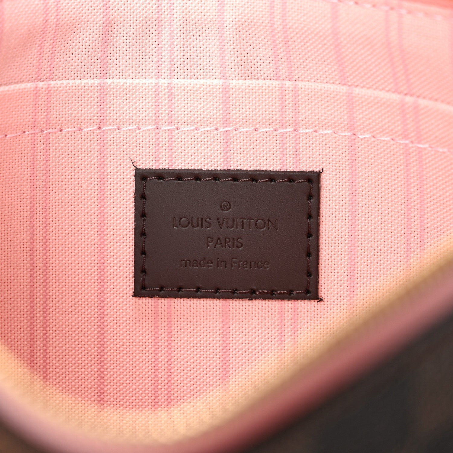 Louis Vuitton Damier Ebene Neverfull MM GM Pochette Rose Ballerine 6 of 6