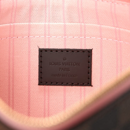 Louis Vuitton Damier Ebene Neverfull MM GM Pochette Rose Ballerine 6 of 6