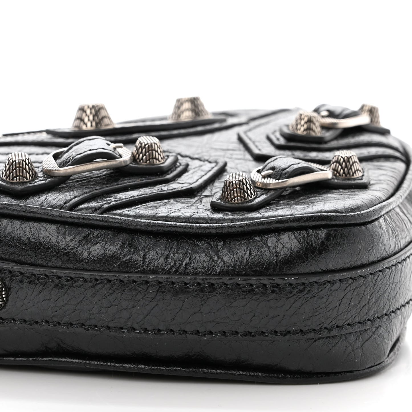 Agneau Arena Mini Le Cagole Heart Bag Black