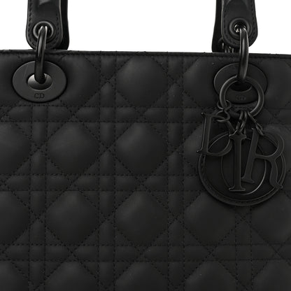 Christian Dior Ultra Matte Calfskin Cannage Medium Lady Dior Black 8 of 10