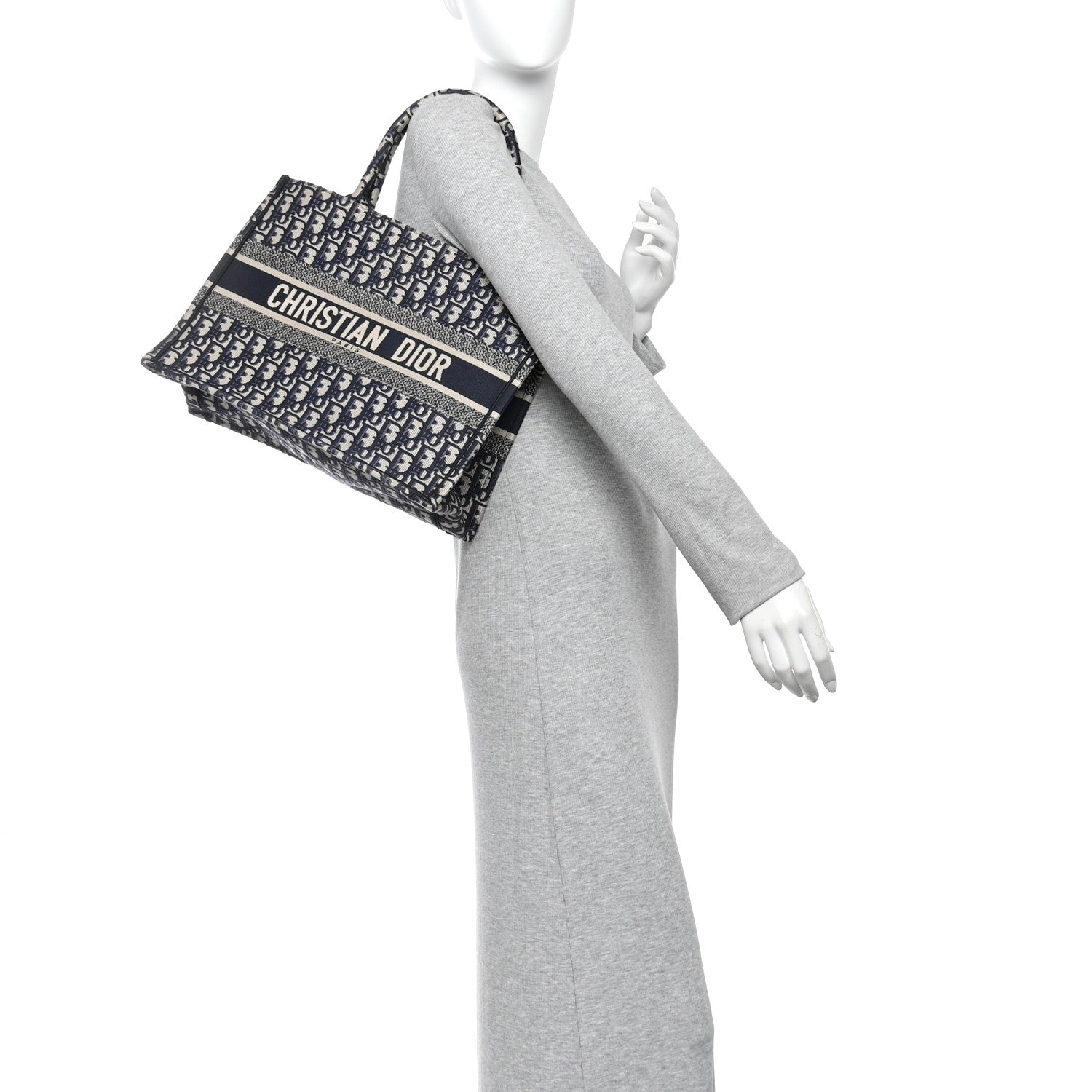 Christian Dior Oblique Medium Book Tote Blue Multicolor 2 of 12