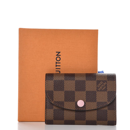 Louis Vuitton Damier Ebene Rosalie Coin Purse Rose Ballerine 8 of 8