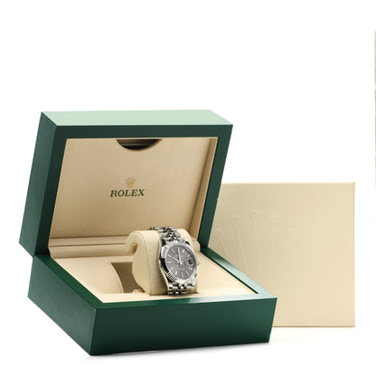 Rolex Stainless Steel 18K White Gold 41mm Oyster Perpetual Datejust Watch Slate 126334 5 of 5