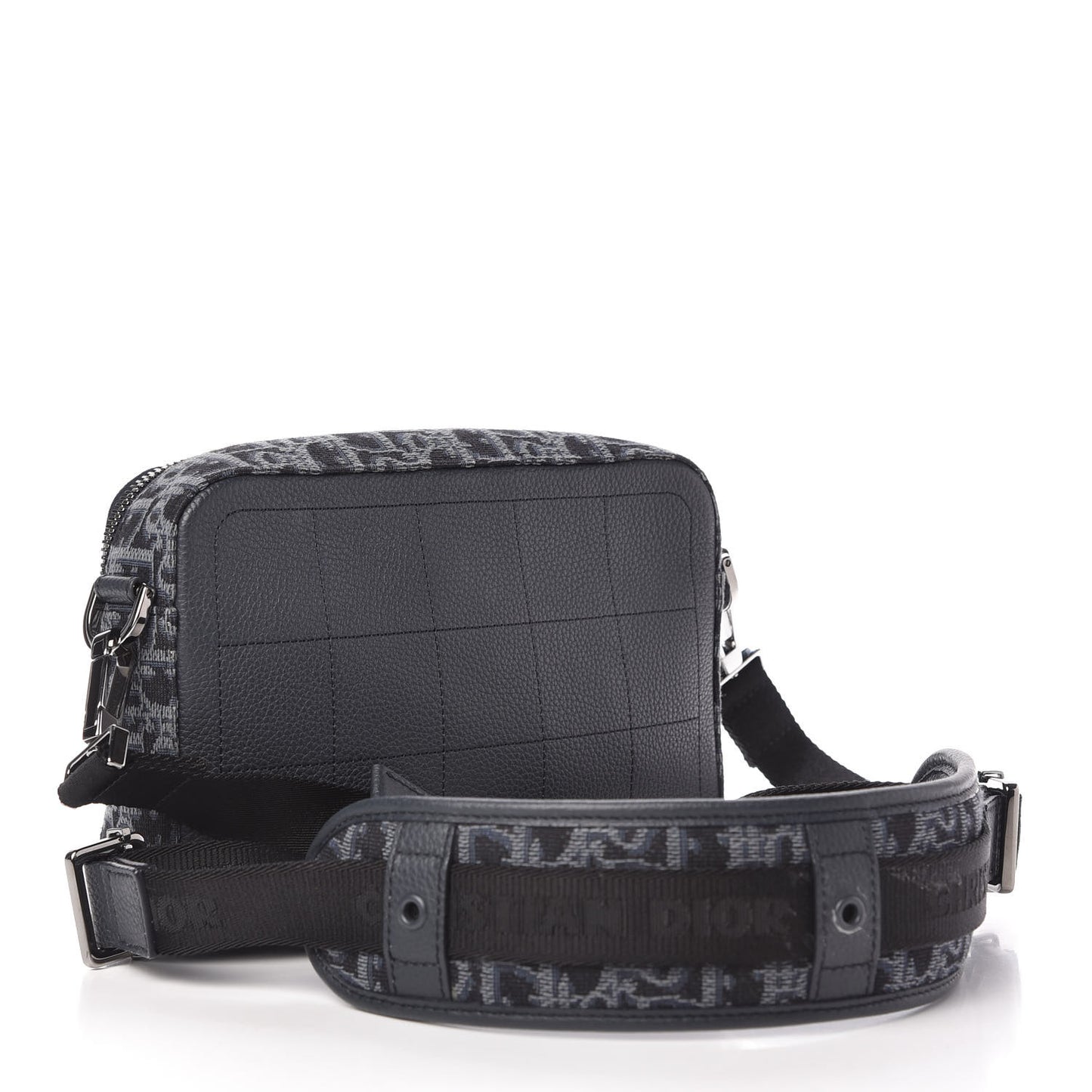 HOMME Oblique Jacquard Safari Messenger Navy Blue