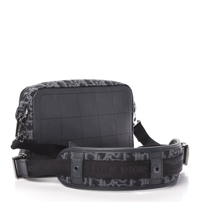 Christian Dior HOMME Oblique Jacquard Safari Messenger Navy Blue 3 of 8
