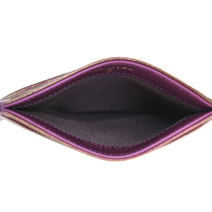 Chanel Iridescent Lambskin Quilted Card Holder Purple 5 of 8