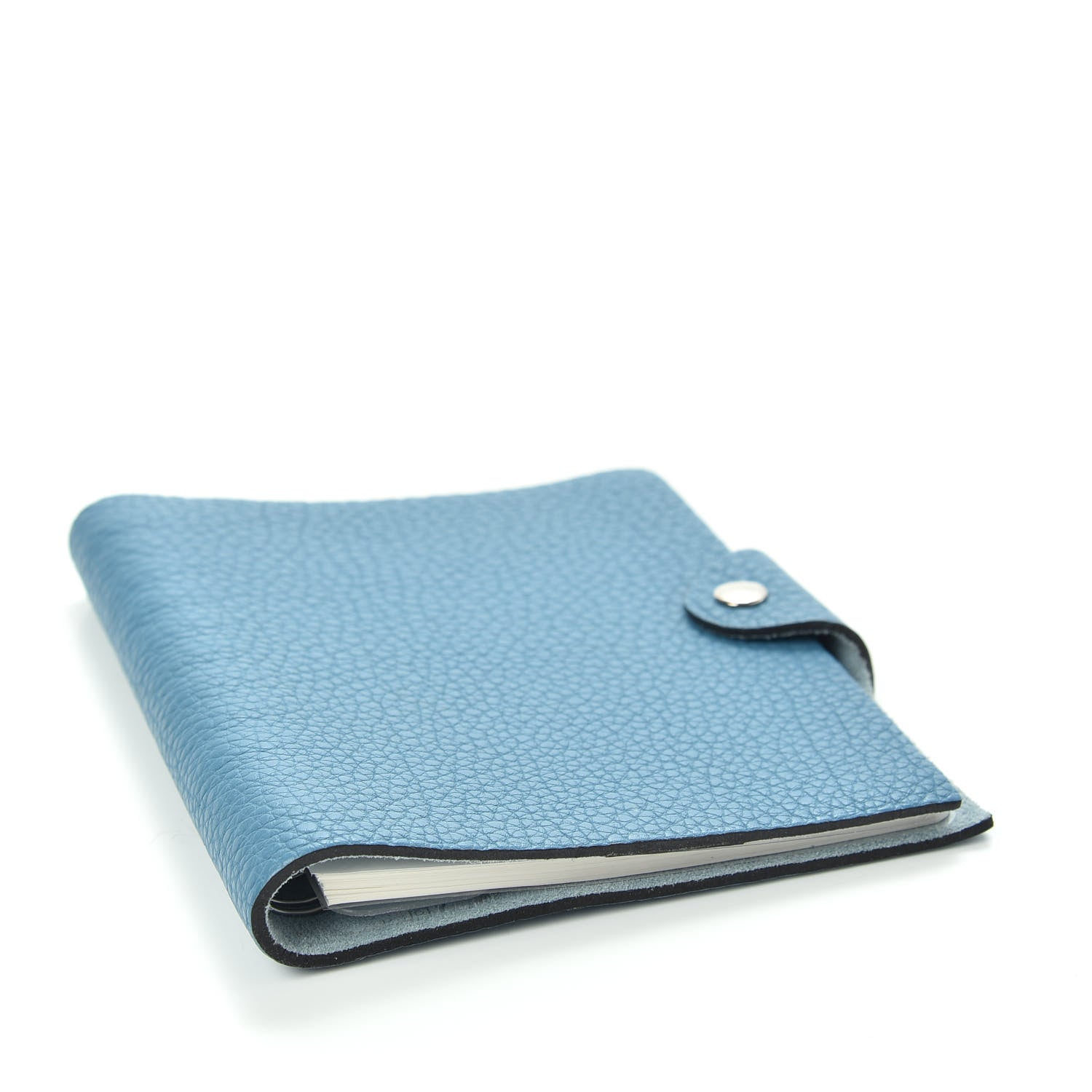 Hermes Taurillon Clemence Ulysse PM Notebook Cover Blue Jean 4 of 7