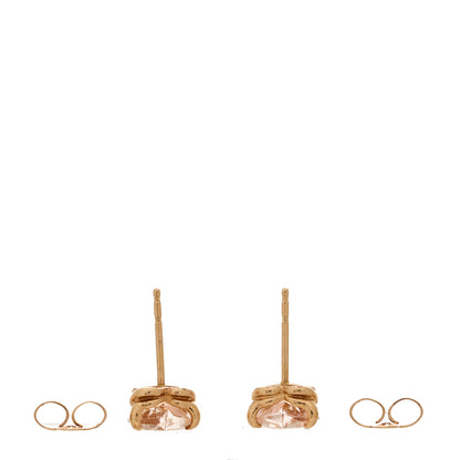 David Yurman 18K Rose Gold Morganite Heart Stud Earrings 3 of 4