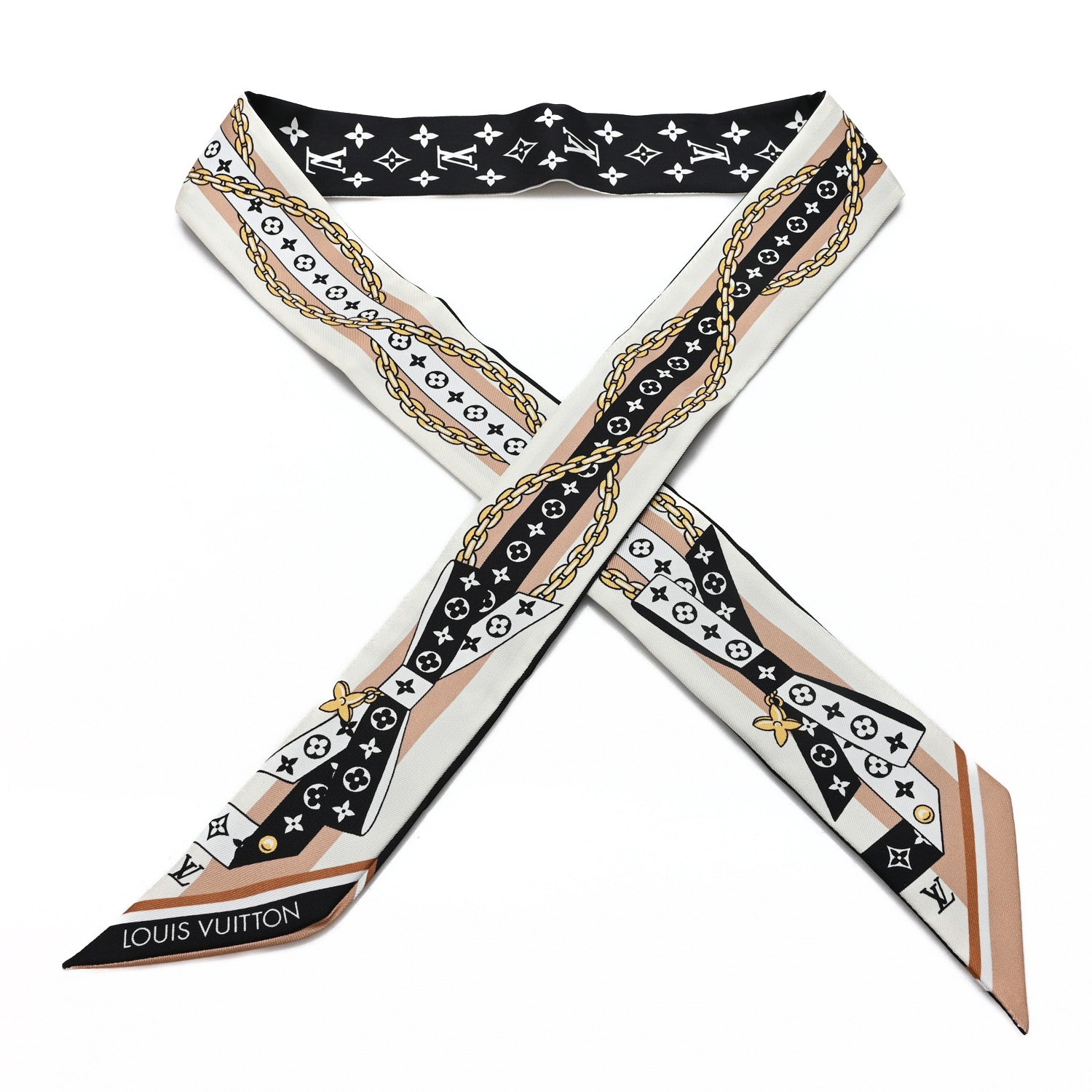Louis Vuitton Silk Monogram Let's Go BB Bandeau Black 1 of 3
