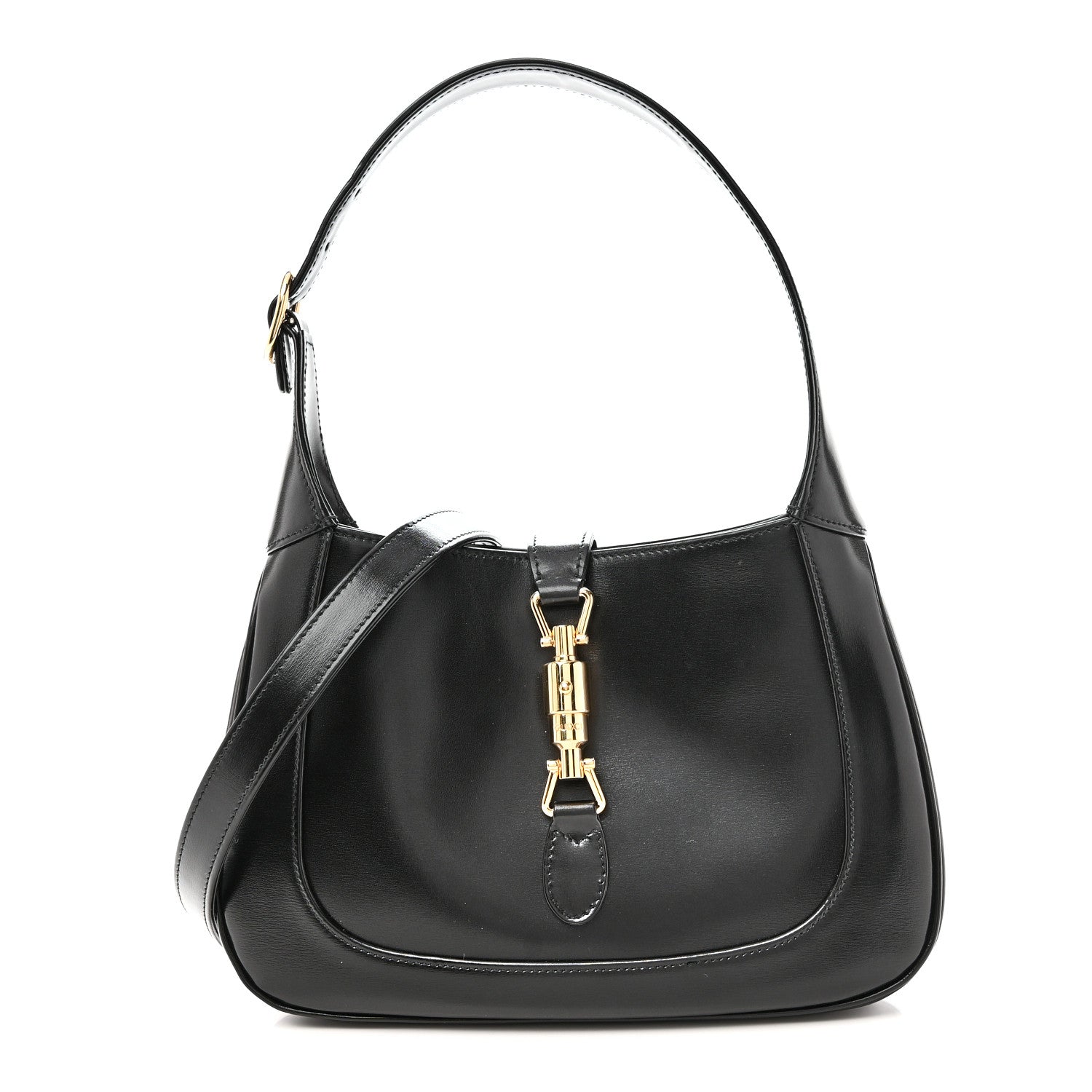 Gucci Boarded Dyana Lux Calfskin Small Jackie 1961 Hobo Black 1 of 10