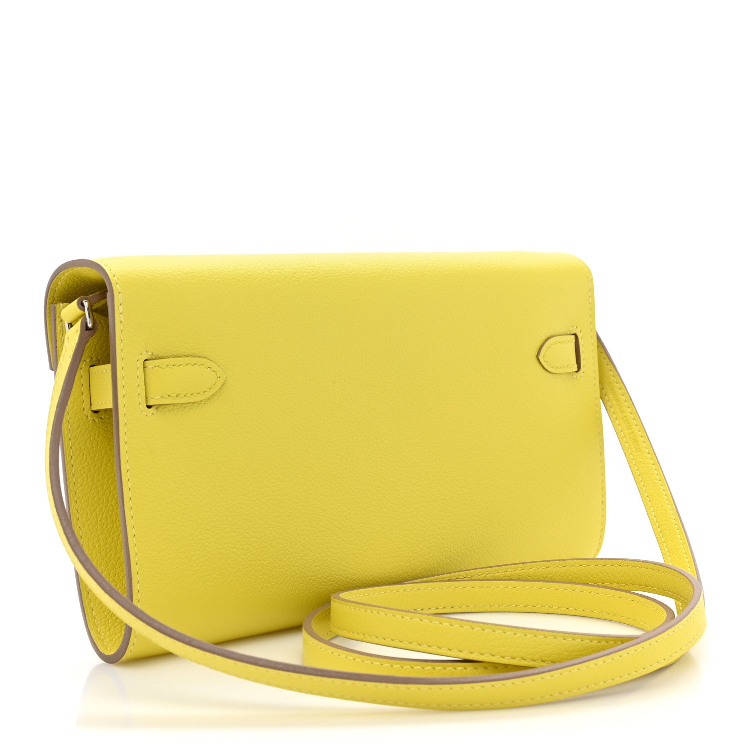 Hermes Evercolor Kelly Wallet To Go Lime 3 of 11
