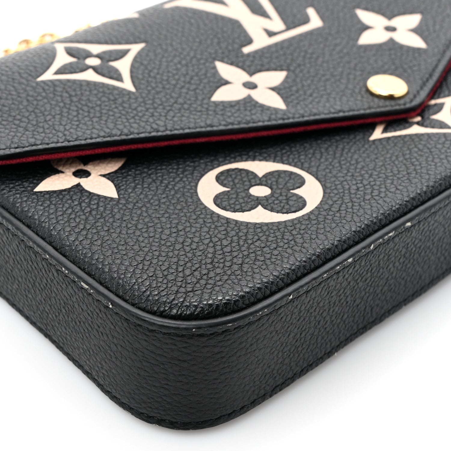 Louis Vuitton Empreinte Monogram Giant Felicie Pochette Black Beige 12 of 16