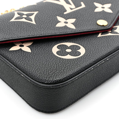 Louis Vuitton Empreinte Monogram Giant Felicie Pochette Black Beige 12 of 16