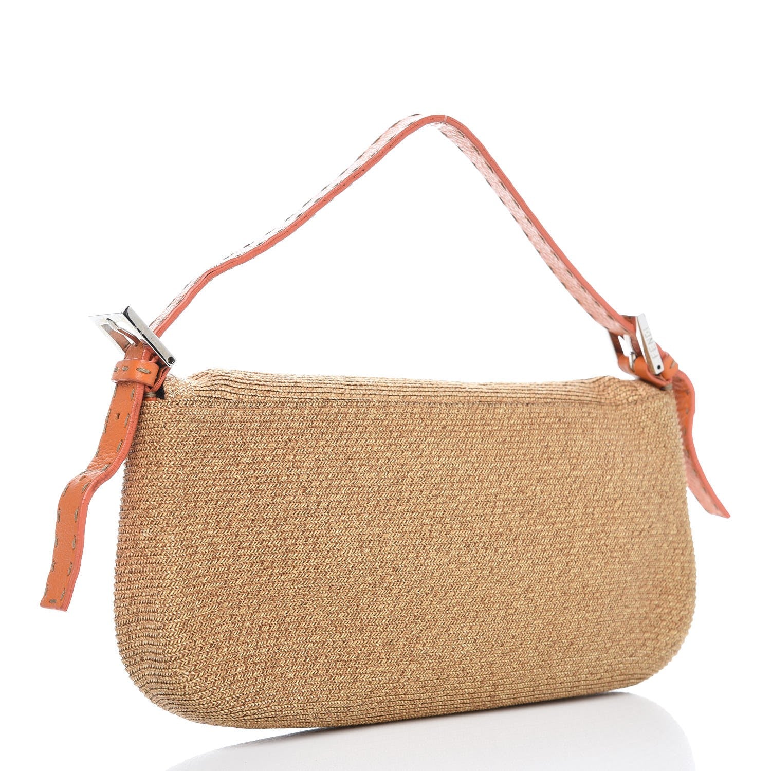 Fendi Raffia Baguette Orange 3 of 7