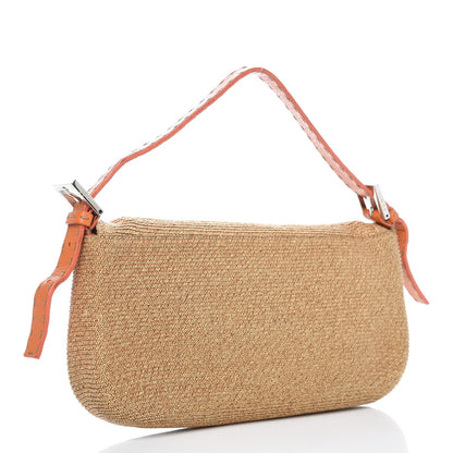 Fendi Raffia Baguette Orange 3 of 7