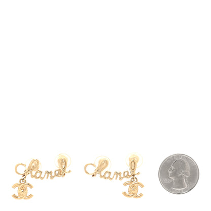 Chanel Metal Logo CC Turnlock Clip On Earrings Gold 2 of 5