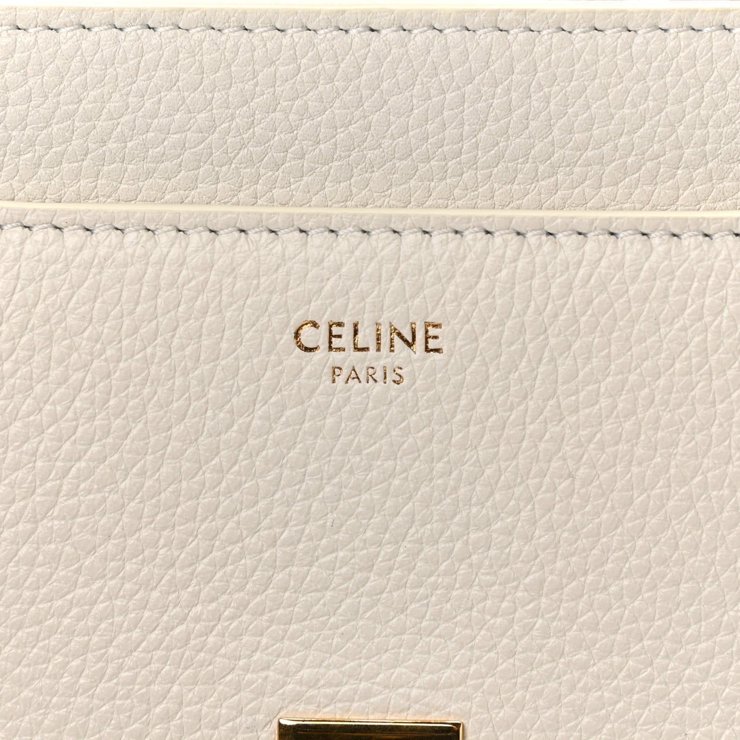 Grained Calfskin Small 16 Top Handle Bag White