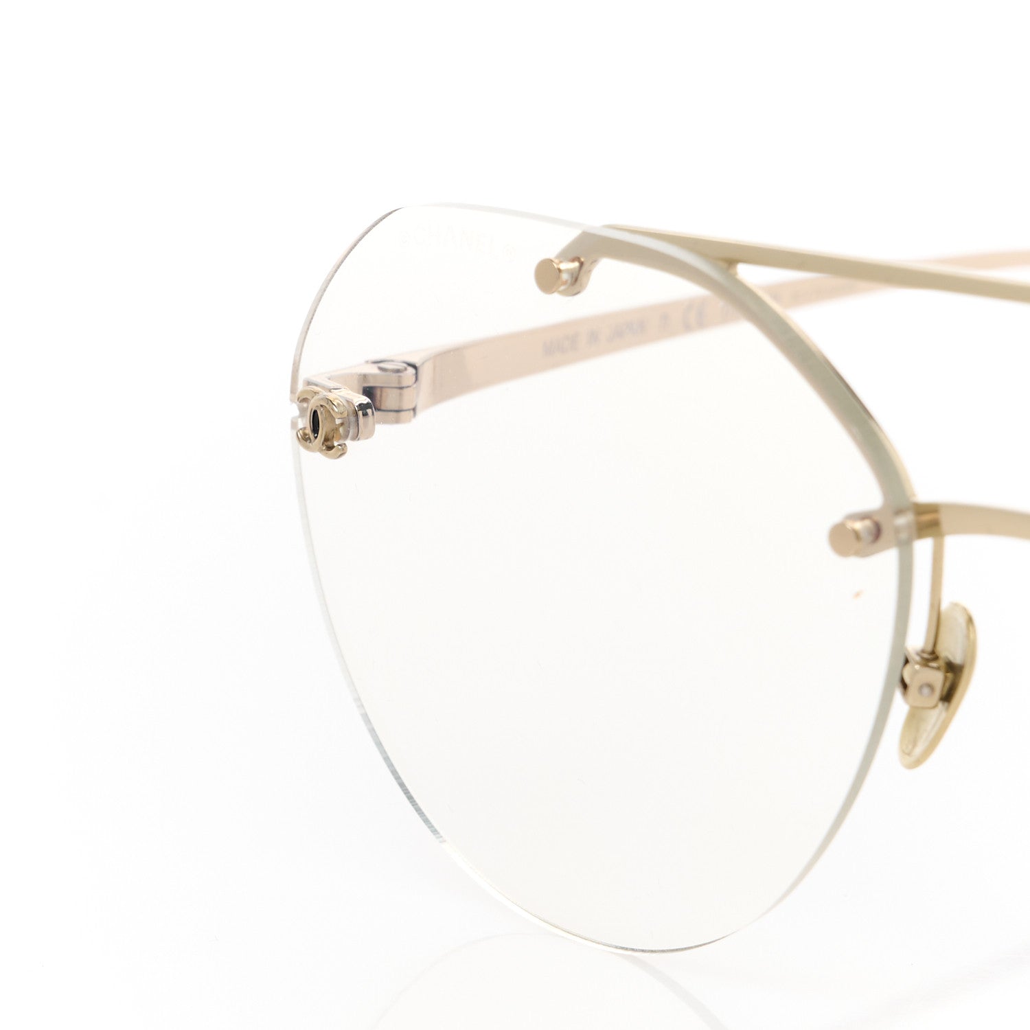 Chanel Titanium CC Pilot Aviator Sunglasses 4272-T Gold 7 of 8