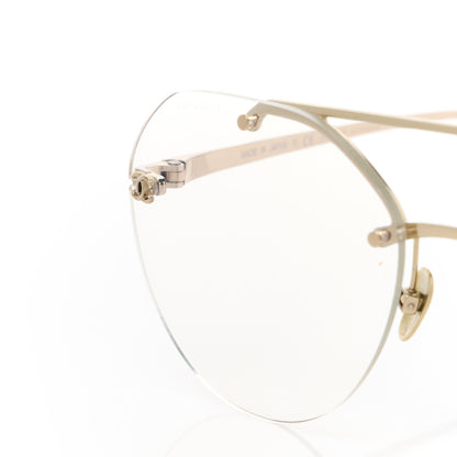 Chanel Titanium CC Pilot Aviator Sunglasses 4272-T Gold 7 of 8
