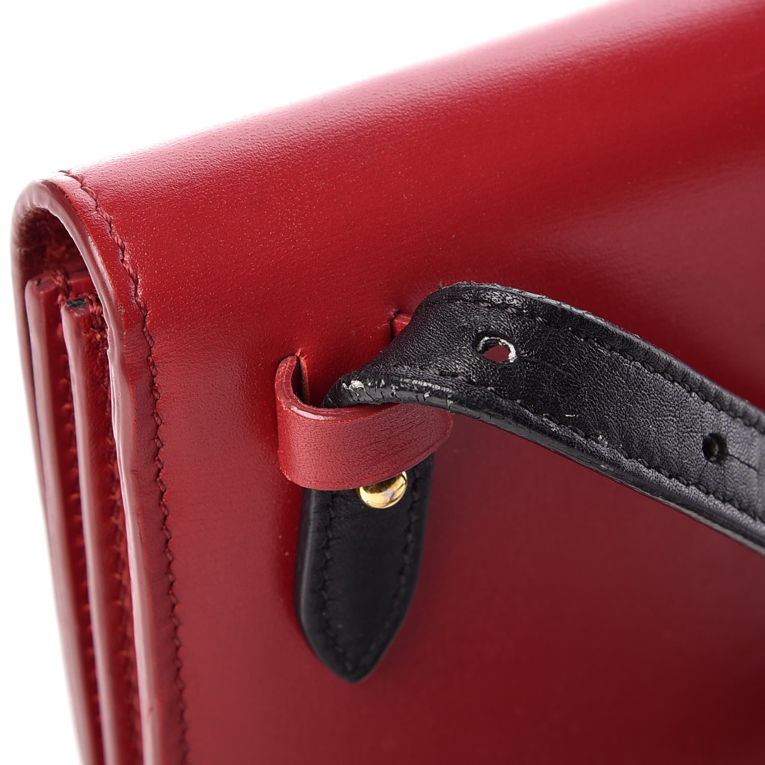 Celine Box Calfskin Multifunction Strap Wallet Coquelicot 8 of 10