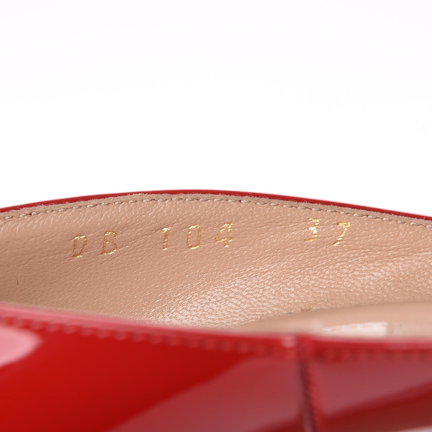 Patent Tan-Go Mary Jane Ankle Strap 100mm Pumps 36.5 Rosso Valentino