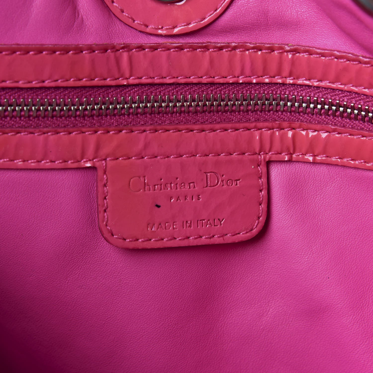 Christian Dior Patent Cannage Dior Soft Vertical Shopping Tote Pink 6 of 13